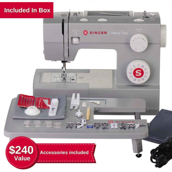 10002 SINGER® Refurbished Heavy Duty 6380 Sewing Machine with Extension Table