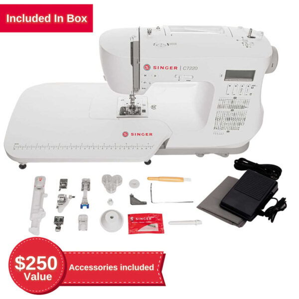 10002 SINGER® C7220 Sewing Machine with Extension Table