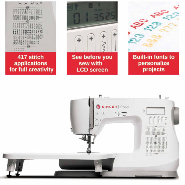 10006 SINGER® C7220 Sewing Machine with Extension Table
