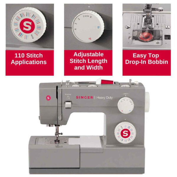 10007 SINGER® Refurbished Heavy Duty 6380 Sewing Machine with Extension Table