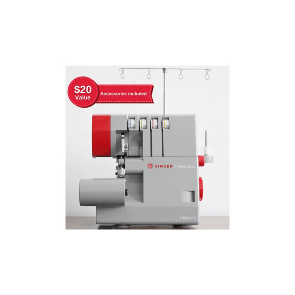 10004 SINGER® HD0450S Heavy Duty Serger & Presser Foot Bundle