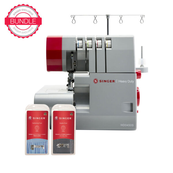 10006 SINGER® HD0450S Heavy Duty Serger & Presser Foot Bundle