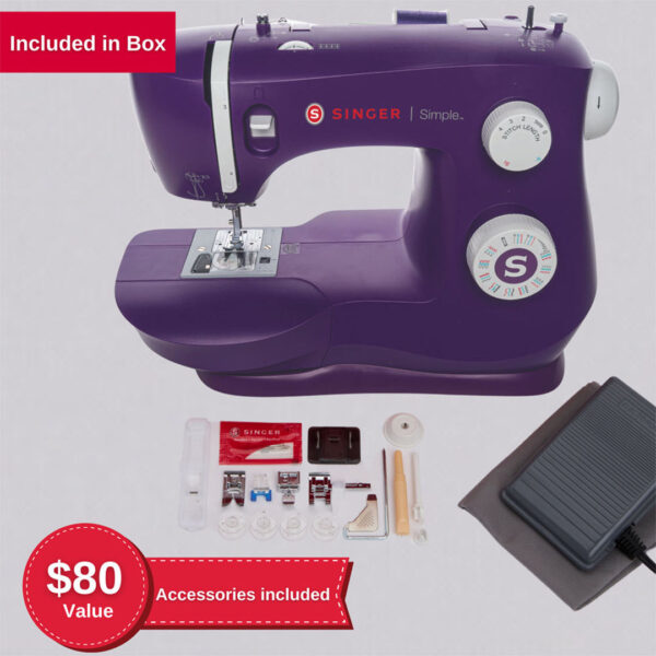 10006 SINGER® Refurbished Simple™ 3337 Purple Sewing Machine